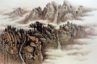 雲山清曉(45*65cm)