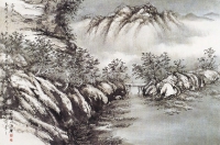 雪山行旅圖(60*92cm)