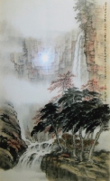 松林流瀑(123*74cm)