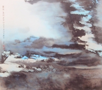 縹緲仙徑(創意水墨65*70cm)