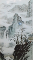 小築雲隈圖(140*76cm)