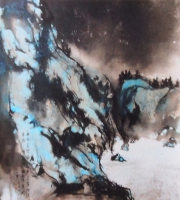 雪峰夜靜(76*71cm) 